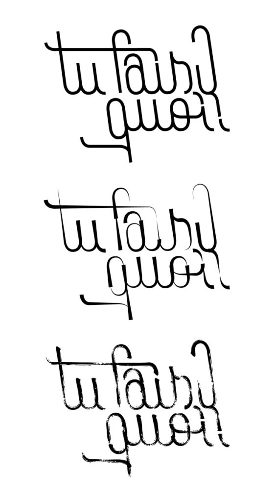 Diseño de lettering y caligrafía de Laranoia en francés