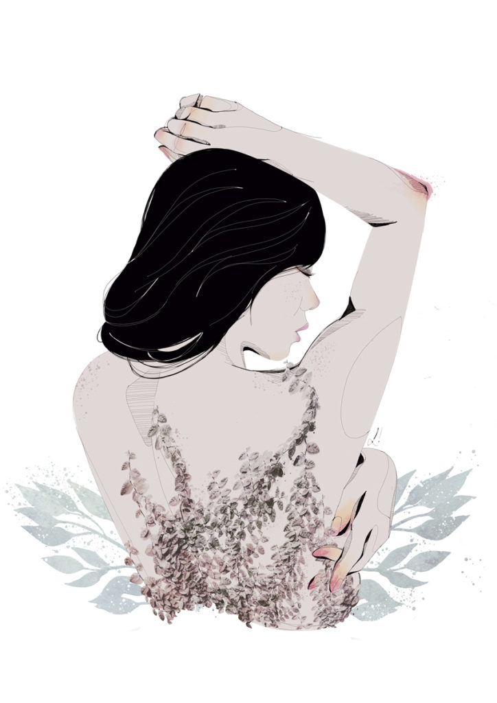 Bloom es una serie de ilustraciones en torno a la mujer, las emociones y la naturaleza realizada por Laranoia, diseñadora gráfica e ilustradora afincada en Zaragoza